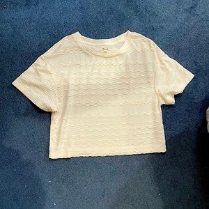 MADEWELL Size S White Embroidered T-Shirt
